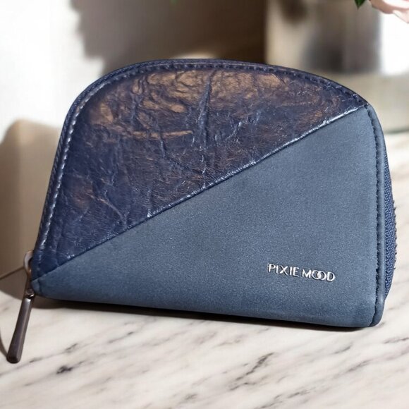 Pixie Mood Ida Vegan Leather Card Holder RFID Wallet Organizer Zip-Around Case - Picture 1 of 10